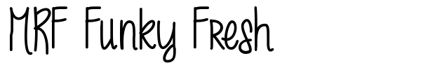 MRF Funky Fresh font preview